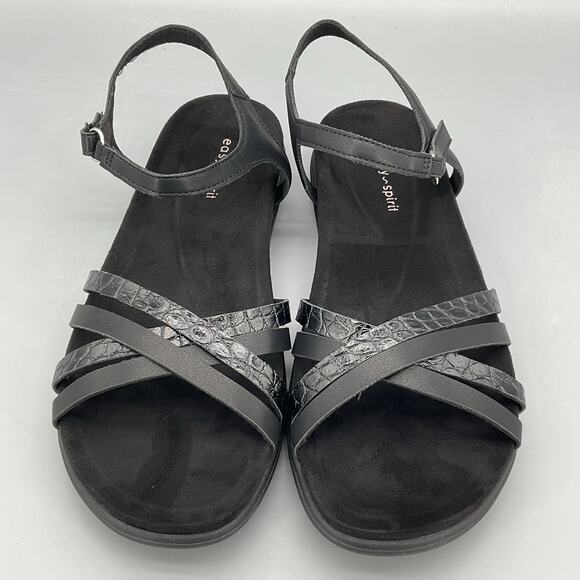 NEW Easy Spirit Women’s Dottle Ankle Strap Comfort Sandals Black Size 7.5M - Picture 3 of 10